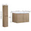 Élégant meuble-lavabo mural de 30 po avec lavabo, armoire latérale, portes à fermeture en douceur et combinaison Kd-emballage