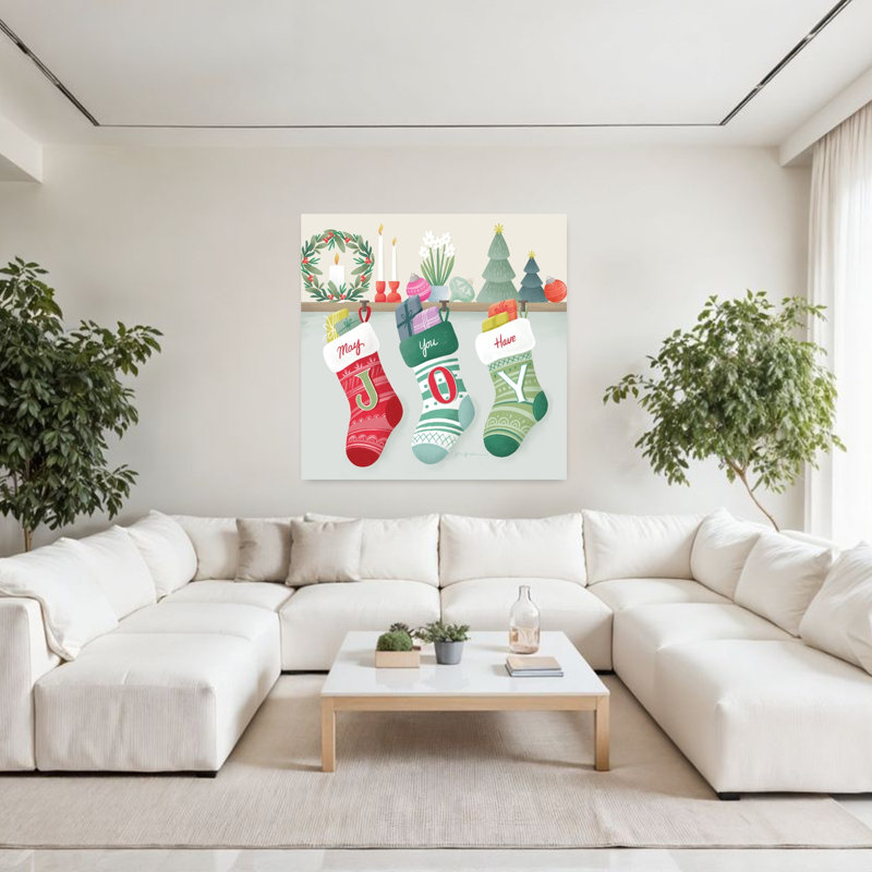 Art contemporain de Noël avec bougies, H 48 po x l 48 po
