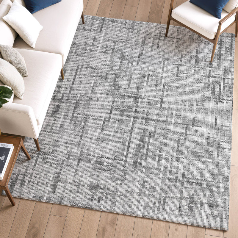Premium Machine Washable Mayfield AMF2130 Striped Rug, Gray, 3' x 5'