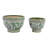 Classic Chinoiserie Ceramic Outdoor Planters Set for Patio Styling - Decorative Indoor Flower Pots for Living Room  and Home Decor - Set of 2-447057183-338403815