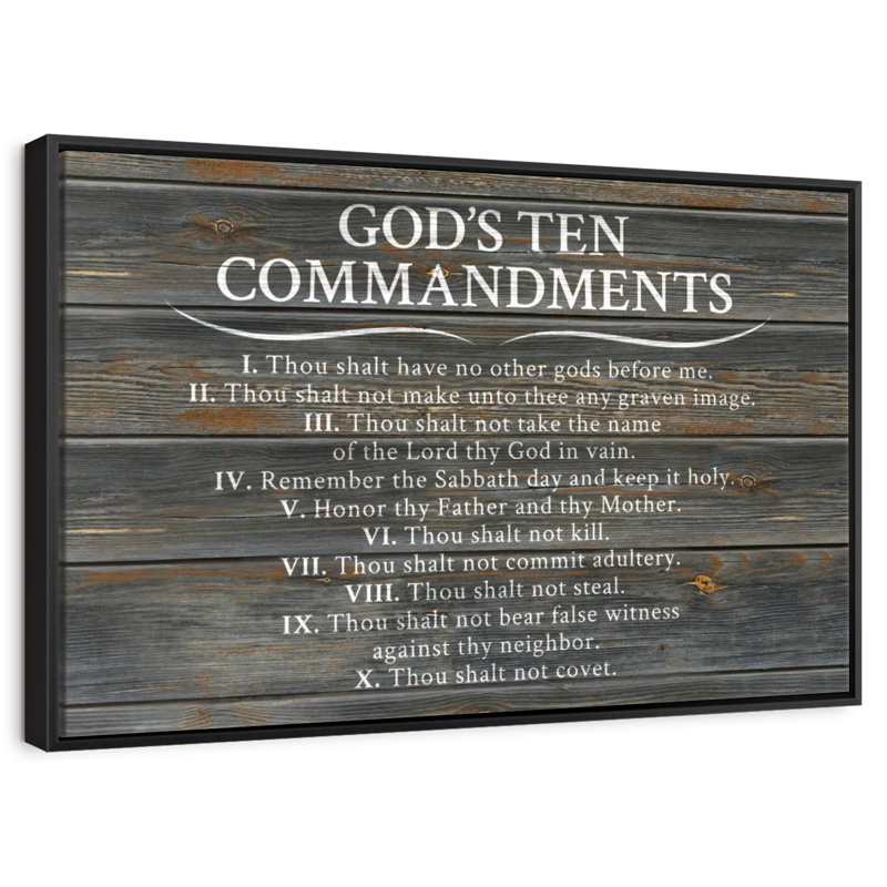 Adella Ten Commandments, H 29 po x l 43 po