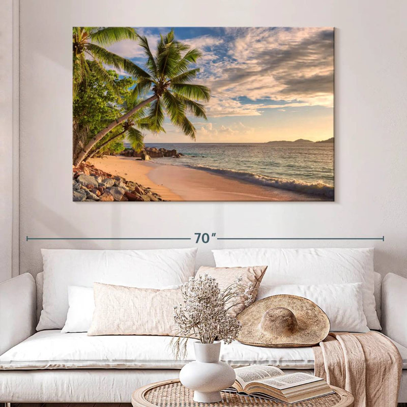 Gillard Golden Sunset Palms, H 34 po x l 51 po