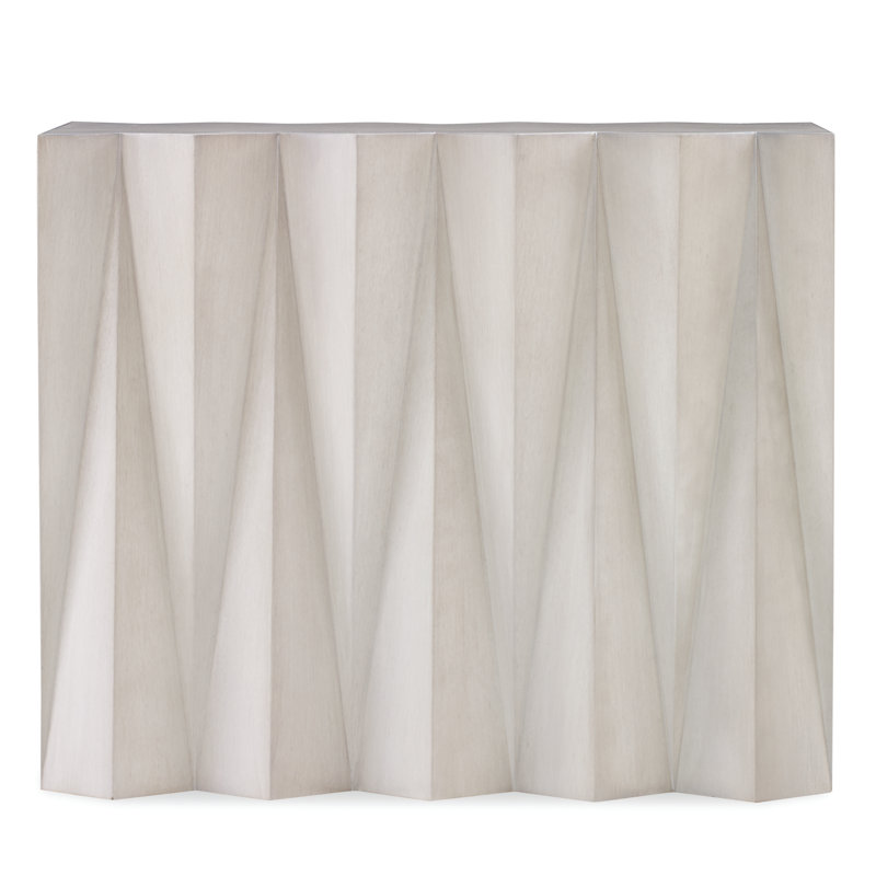 Accordion 40'' W Solid Wood Console Table, Champagne