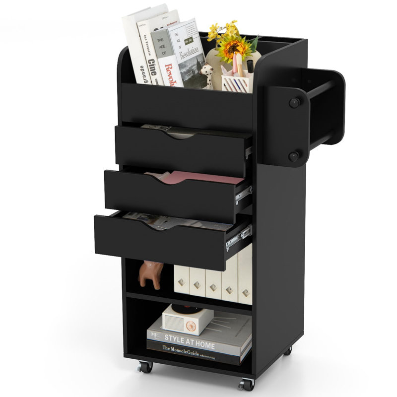 48.5 cm W 3 -Drawer Wheels / Casters included Mobile Filing Cabinet