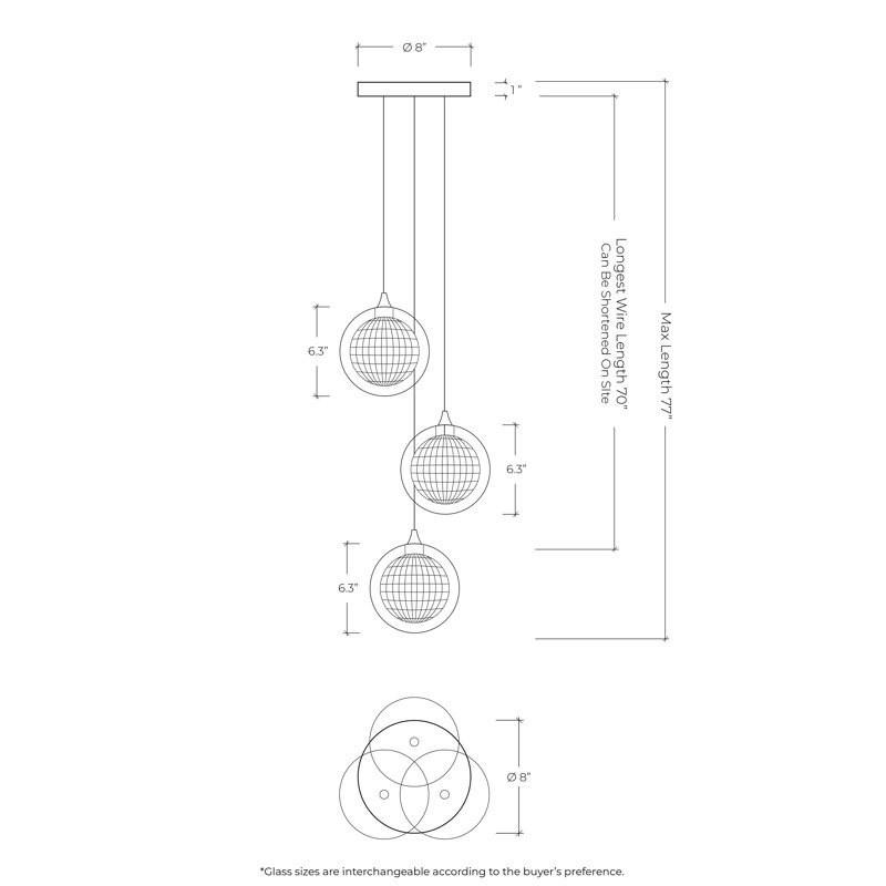 Reflection Breeze Pendant Lights, Satin Nickel