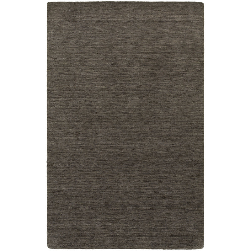 Tapis gris anthracite en laine touffeté à la main Nala, Rectangle 10 pi x 13 pi