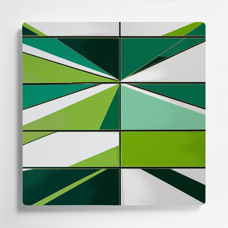 Art mural rigide en métal 19 "Hard Edge", H 16 po x l 16 po