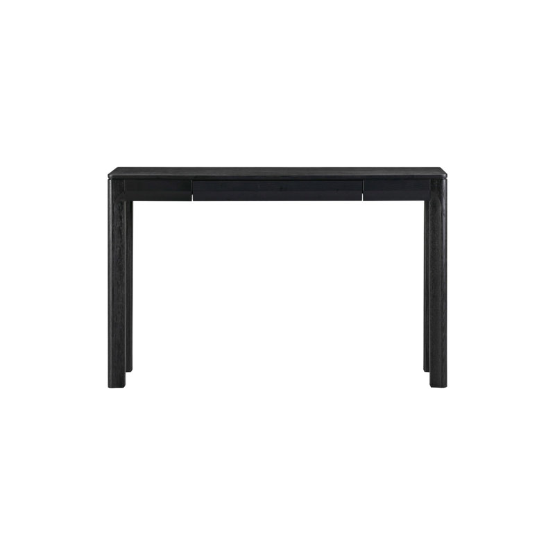 NTC Flow Modern Wooden Rectangle Console Table with Hidden Drawer – Waterproof & Heat Resistant, Burnt Black