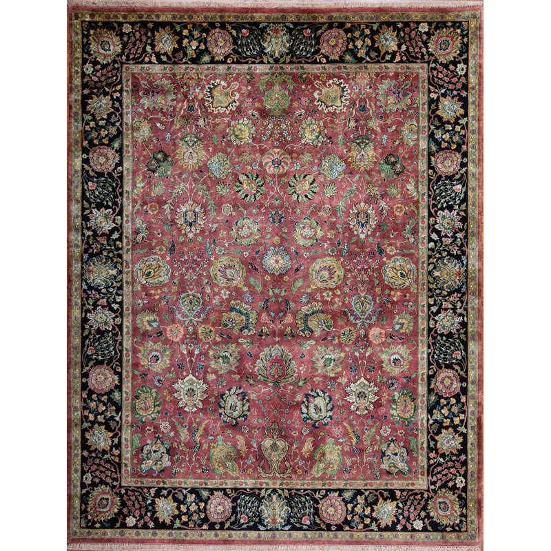 Golden Age Hand Knotted Wool Area Rug, Rectangle 6' x 9'