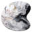 White And Grey Captivating Marble II - Abstract Marble Drop Shape Asymmetric Metal Wall Art-105305202