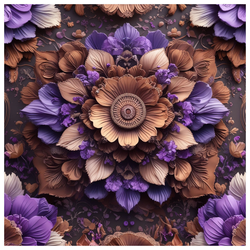 Coussins Intricate Floral Arrangement, 14 X 14 pouces