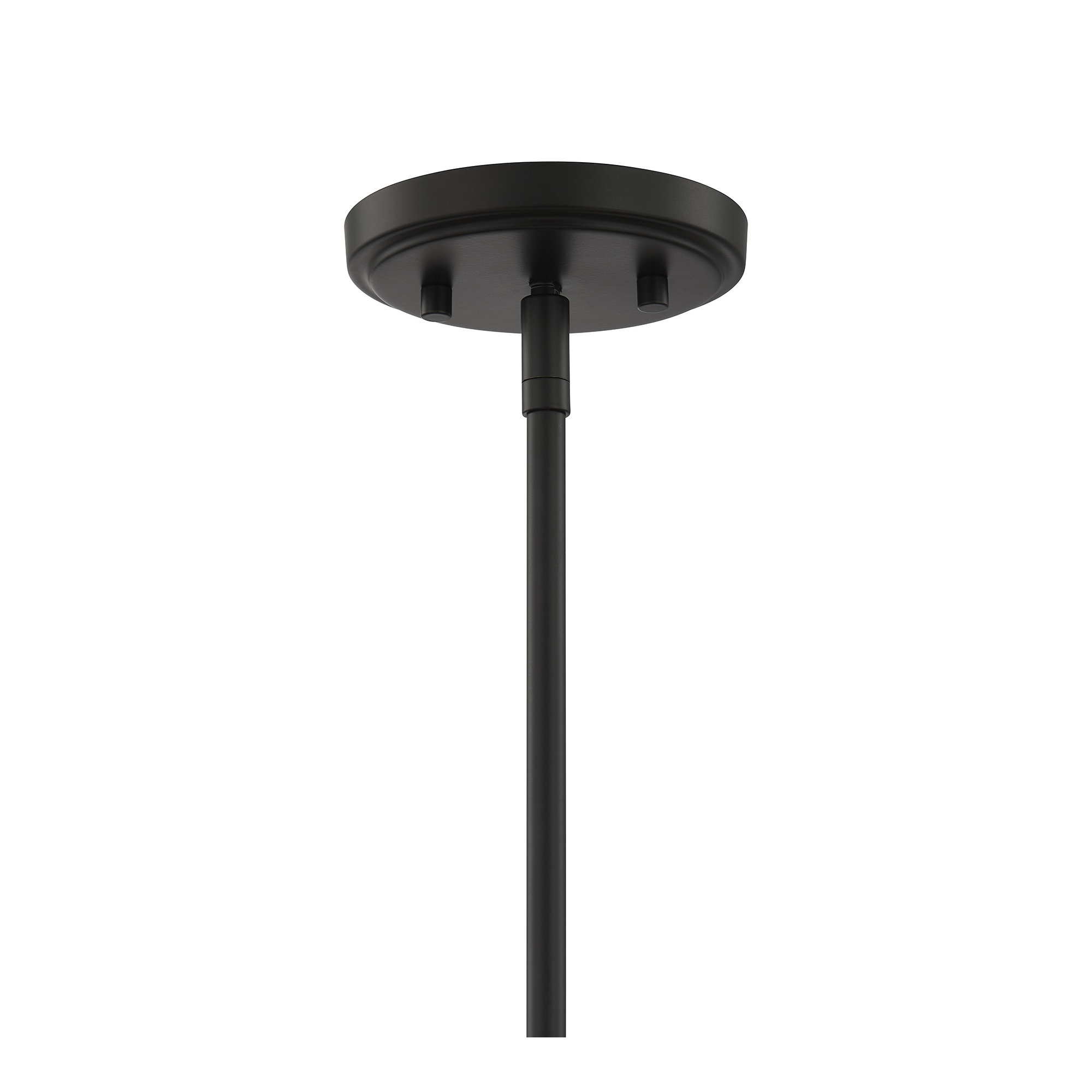 Breena Single Light Glass Steel Dimmable Pendant, White, Matte Black