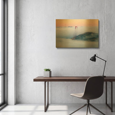 «Breakthrough» par Ann Gordon, art mural en métal doré, 36 po x 24 po