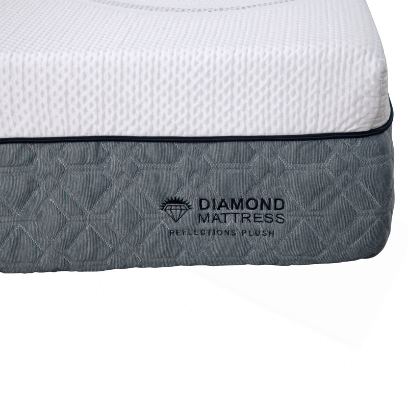 Mousse viscoélastique graphite Diamond Capri, froide, conforme, Lit simple