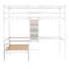 Lit mezzanine convertible avec bureau en L