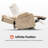 Lay Flat Dual Motor Power Lift Recliner Chair Sofa with Adjustable Headrest, Fabric-1223851384