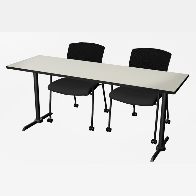 Base et table de formation Cain, Érable, Noir, H 29 po x L 72 po x l 24 po