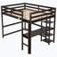 Lit mezzanine double avec bureau intégré-88713338