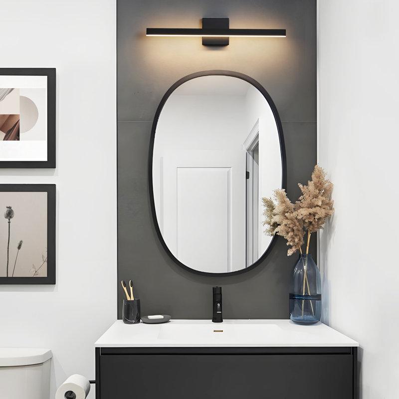 24" Dimmable Bathroom Vanity Light, Black