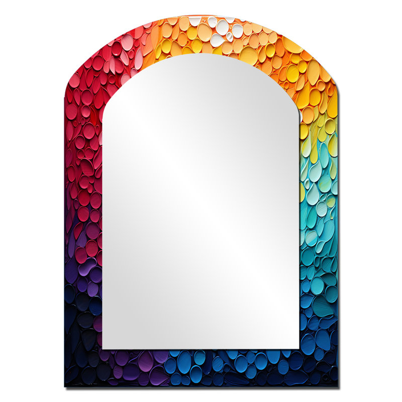 Hardedge Art contrastant Cadence I - miroir mural décoratif asymétrique Hard Edge, 34 po x 25 po
