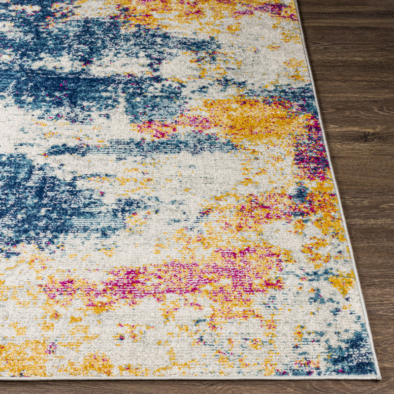 Fain Abstract Indoor Rug, Rectangle 6'7" x 9'