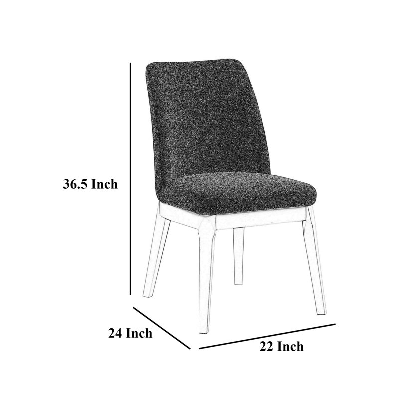 Ensemble de 2 chaises d'appoint Risa, dossier haut et pieds évasés Risa, Beige