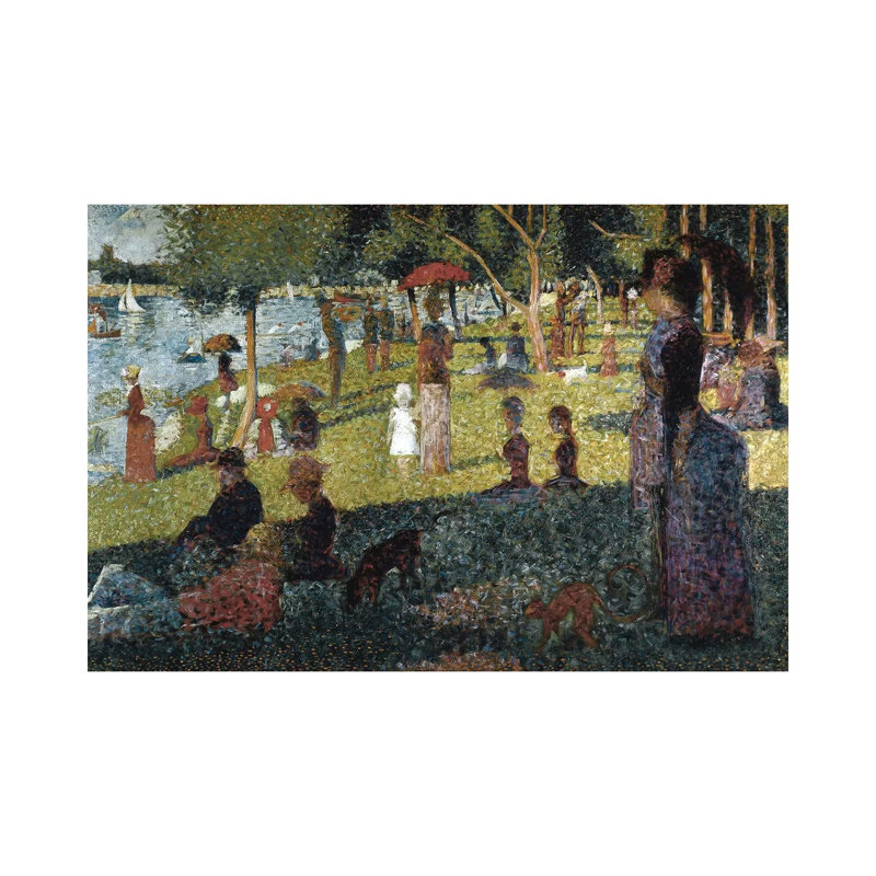 Study for a Sunday at the Grande Jatte by Georges Seurat - 1 Piece Wrapped Canvas Painting, 20.32 cm H x 30.48 cm W