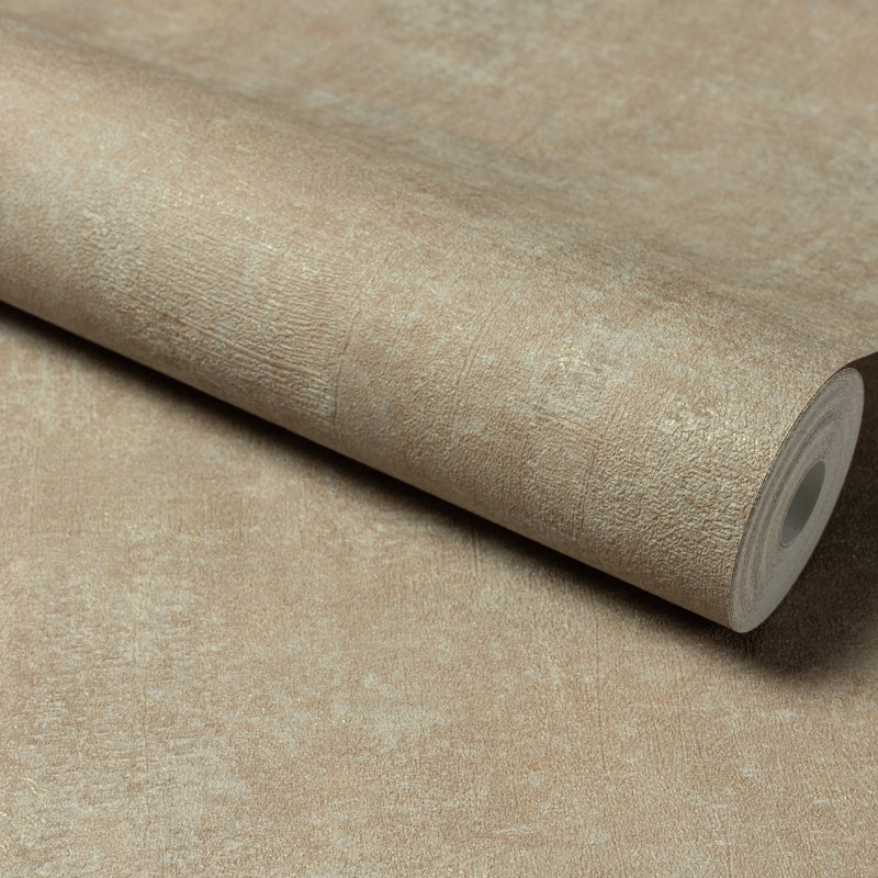 Structured Walls Collection Authentic Plaster Wallpaper Roll, Brown