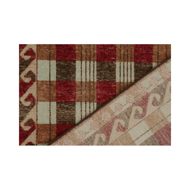 Homage Hand Knotted Wool Geometric Area Rug, Runner 3' x 12'