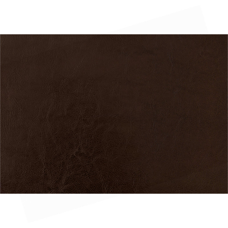 Lit, double, tapissier, aspect cuir brun, transitionnel