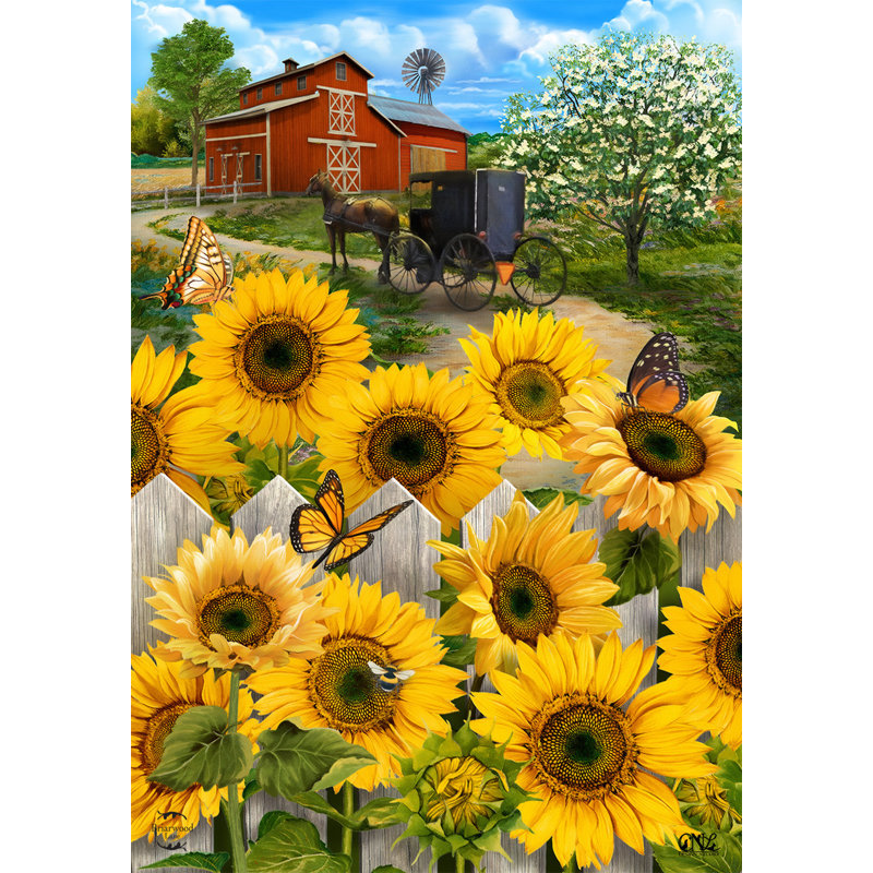 Drapeau de jardin Country Sunflowers
