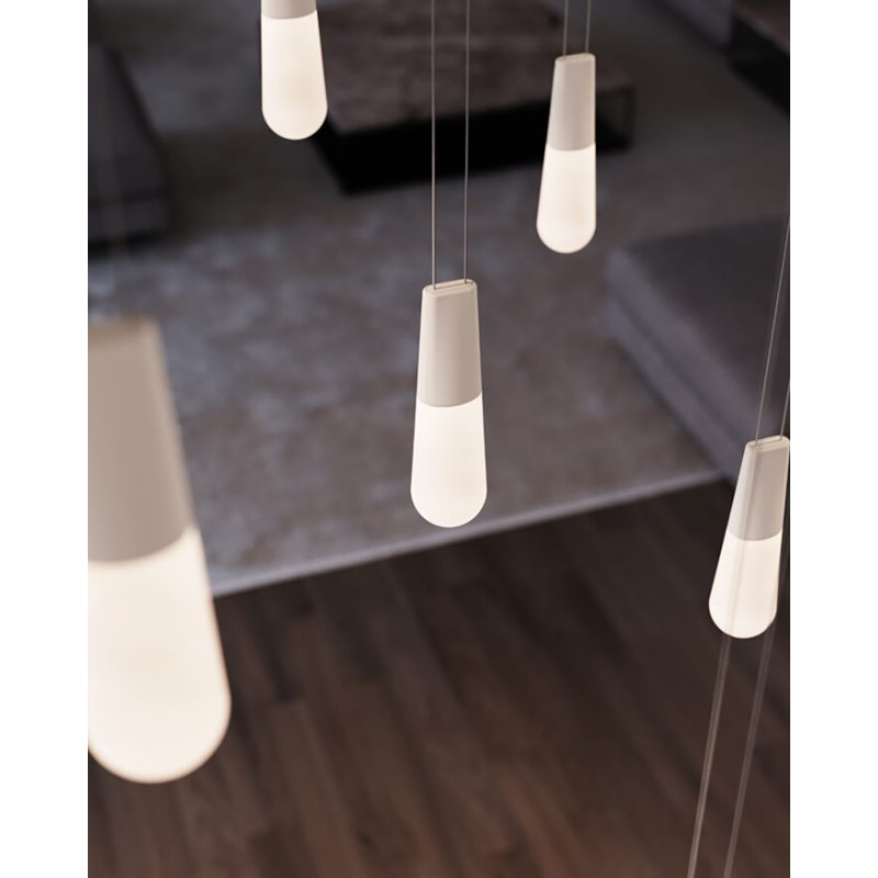 Suspenders® 40 - Light LED Chandelier, Satin White