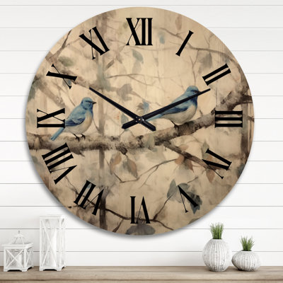 Horloge murale en bois massif Alysia