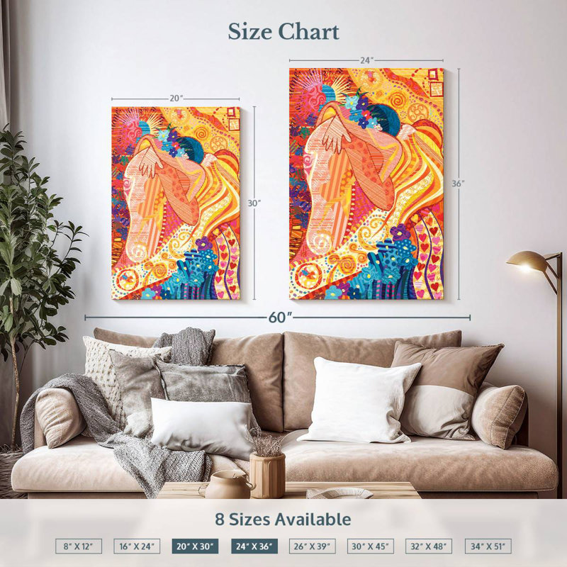 Hardie Ornate Abstract Embrace, 36" H x 24" W