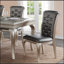 Chaises de salle à manger luxueuses en similicuir gris, ensemble de 2, combinant élégance et confort pour toute salle à manger