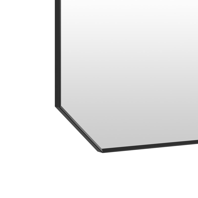 Miroir mural de salle de bain Kellett, Noir mat, 29,5 po x 48 po