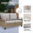 54.1'' Wide Straight Metal Loveseat with Cushions-115188293