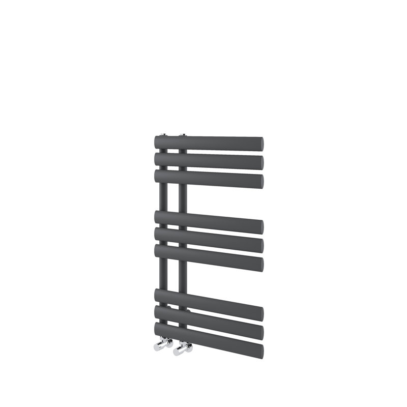 Flat Panel Towel Rail Heated Towel Rails, 82cm H x 50cm W x 56cm D, Anthracite