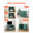Cat Litter Box Enclosure, 31.5 in Hidden Litter Box Cabinet, Wooden Indoor Cat Washroom with Ventilated Holes, Double-Door Kitty Pet House Furniture, End Side Table Fit Most Litterboxes
