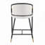 Tabourets de comptoir contemporains rembourrés beiges avec structure en fer durable, ensemble de 2 pour cuisines et bars modernes-635954027