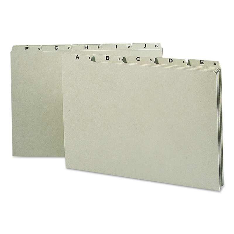 Smead® Alphabetic Top Tab Indexed File Guide Set Metal File Folder Sorters