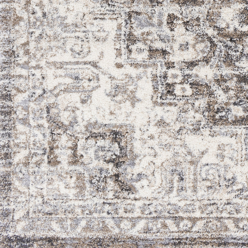 Tapis oriental taupe Hodder, Rectangle 6 pi 7 po x 9 pi 6 po