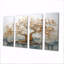 «Golden Tree In Lake Early Spring I», ensemble d'art mural 4 pièces-879234619