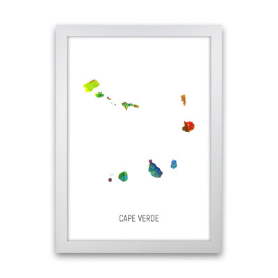 Cape Verde Watercolour Map by Michael Tompsett - Print