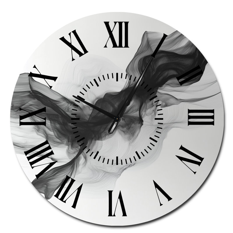 Horloge murale abstraite silencieuse en métal, Surdimensionné