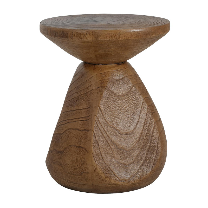 Table d'appoint en bois pour patio Patti MGO, finition grain de bois, ensemble de 1