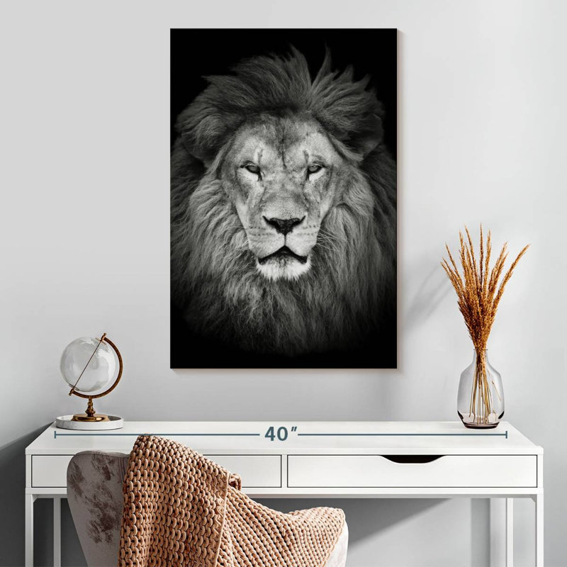 Brampt Alpha Lion Head, 30" H x 20" W