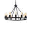 Lustre en roue de chariot de style bougie à 12 lumières de 24,4 po Trost