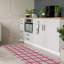 Tapis rouge / blanc à carreaux-53650306