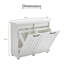 Armoire de trieur de linge à deux compartiments inclinable